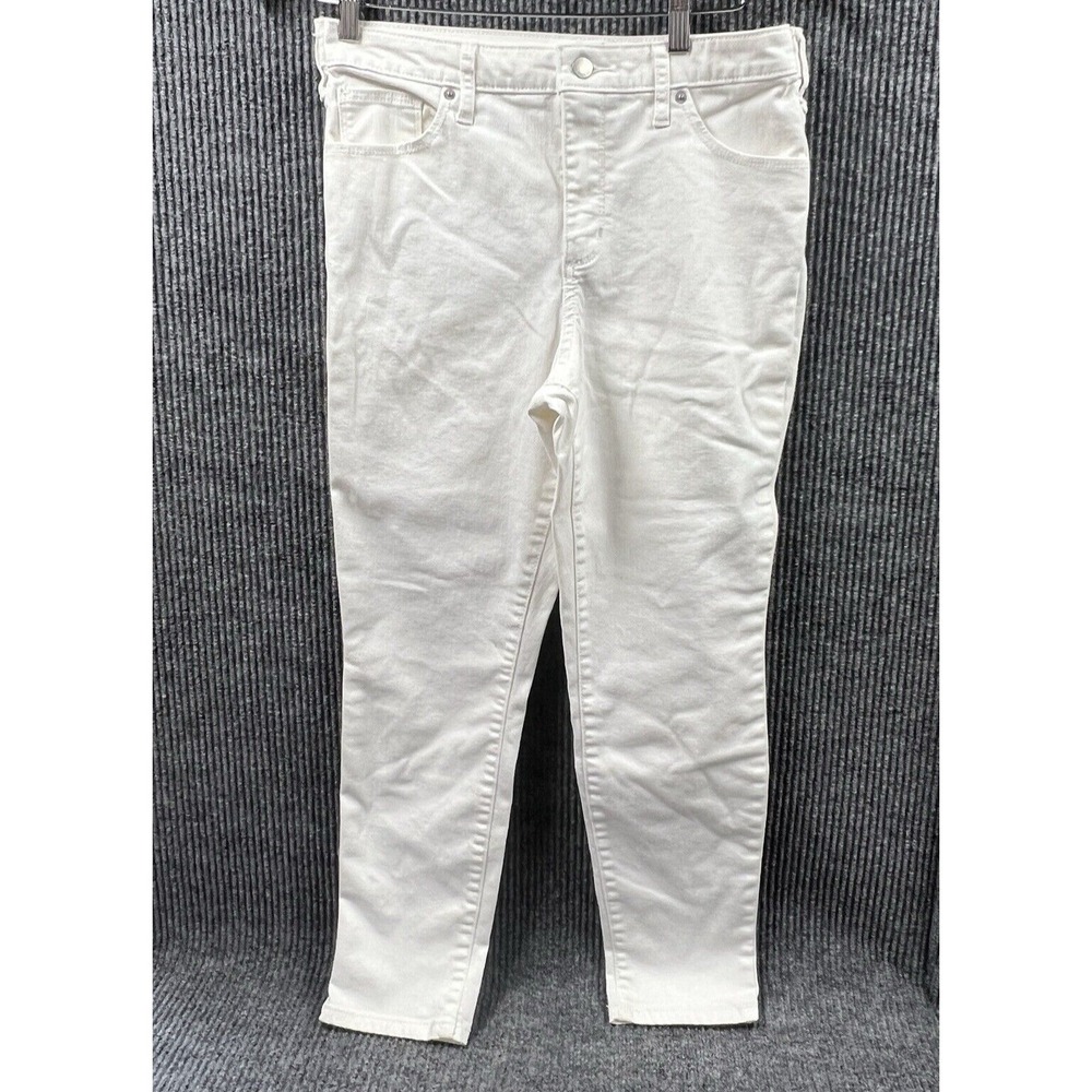 UNIVERSAL THREAD Jeans Women‎ 12  White Stretch High-Rise Skinny Crop Denim Pant